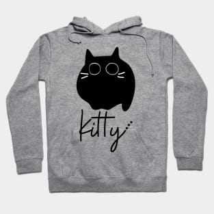 Kitty Fluffy Fat Black Cat Hoodie